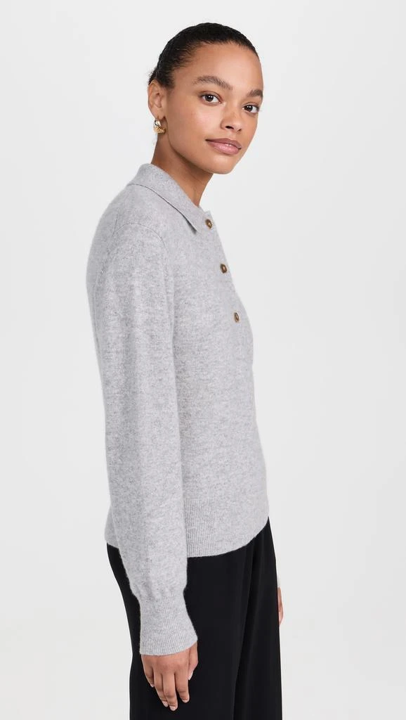 White + Warren Cashmere Button Polo 3