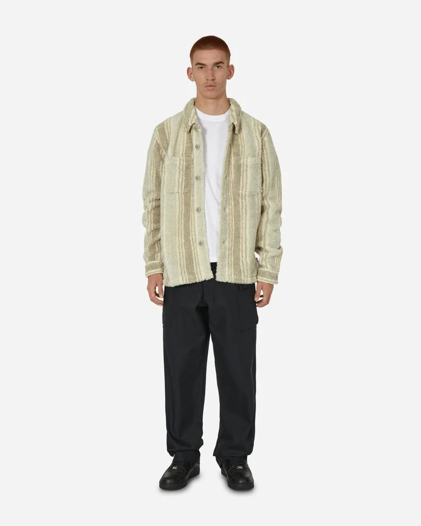 STUSSY Striped Sherpa Shirt Natural 4