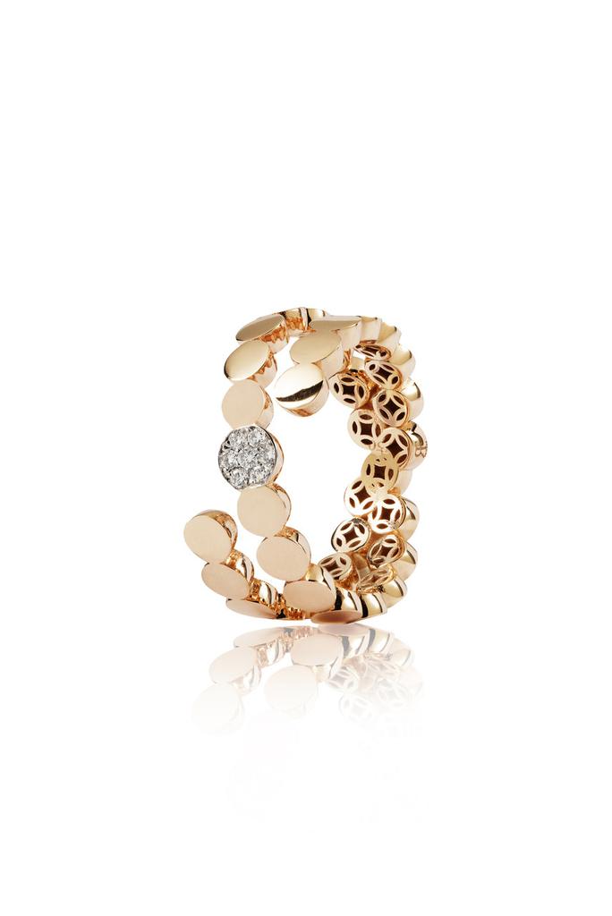 Mozafarian Gold and diamond circle ring