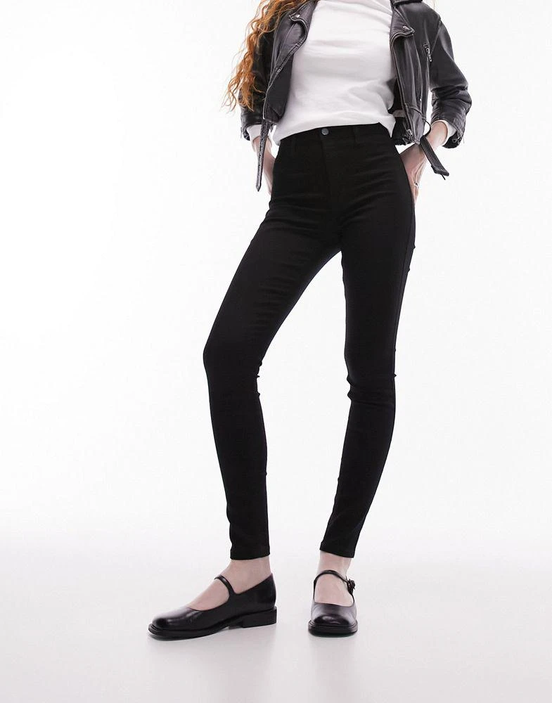 Topshop Topshop Joni high rise super skinny jean in pure black 1