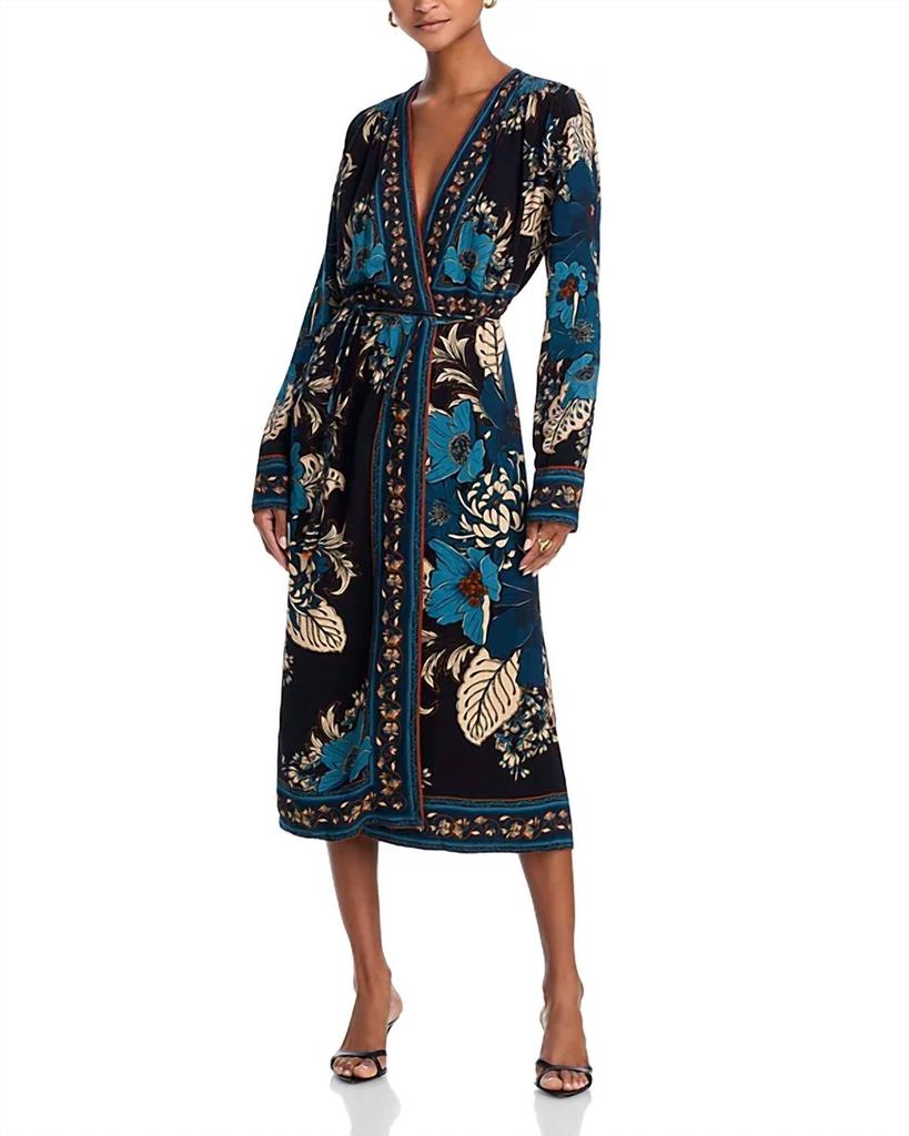 Farm Rio Farm Rio - Blossom Tapestry Midi Wrap Dress