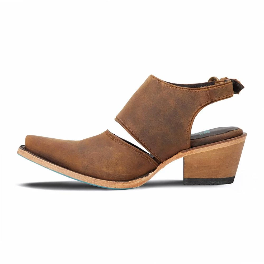 LANE Plain Robin Cut-Outs Snip Toe Mule Booties 3