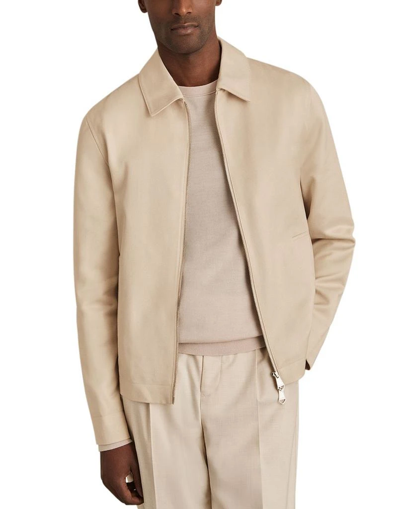 REISS Preach Regular Fit Twill Trucker Jacket 1