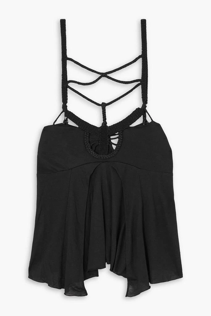 Isabel Marant Danila macramé-trimmed jersey and voile camisole 1