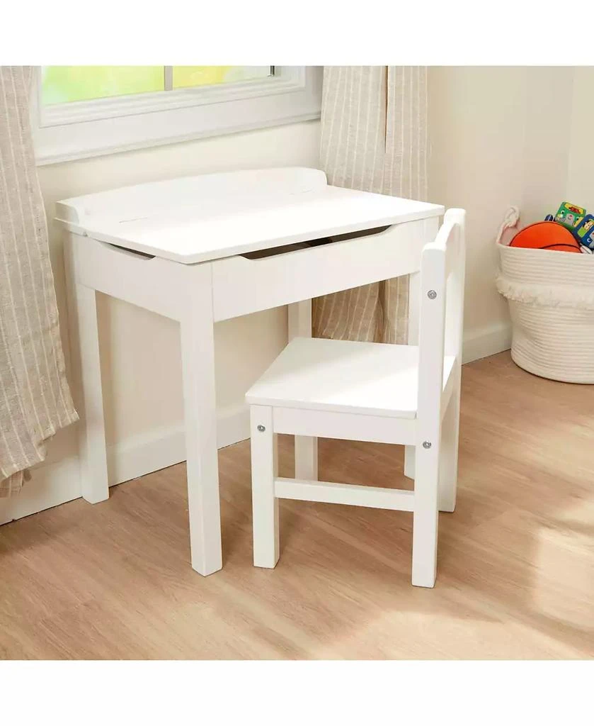 Melissa & Doug Melissa & Doug Wooden Child's Lift-Top Desk & Chair - White 6
