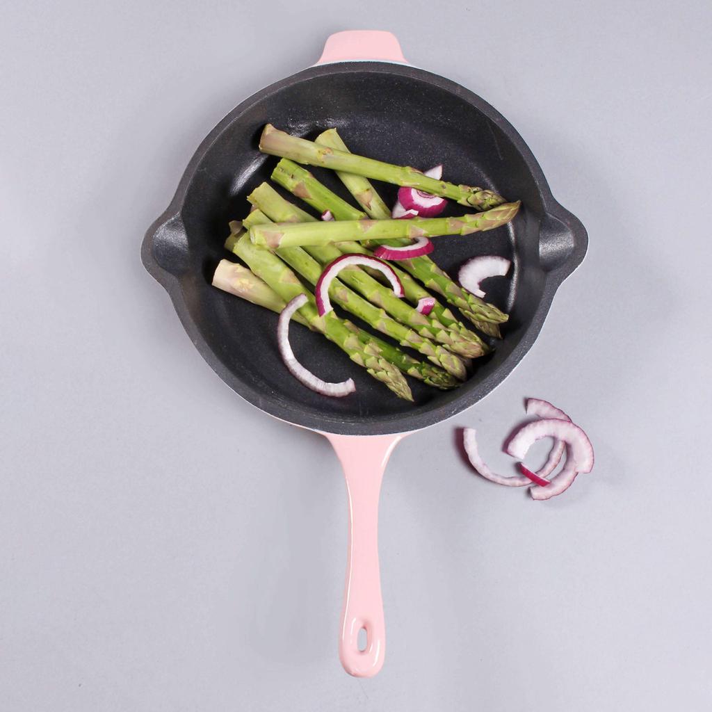 BergHOFF Neo 10" Cast Iron Fry Pan, Pink