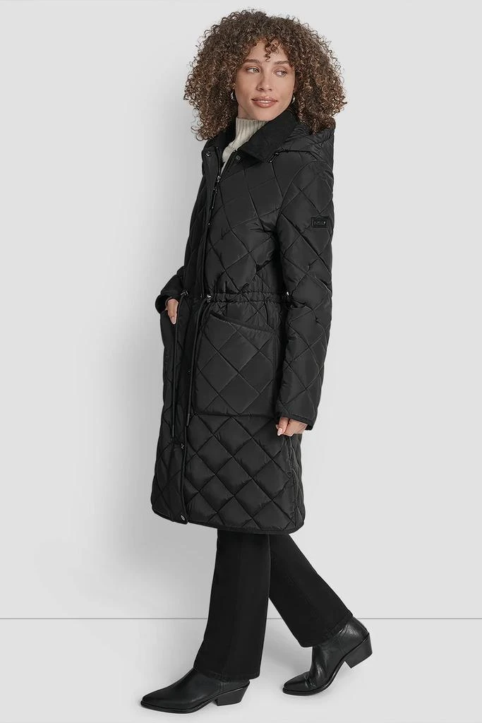 DKNY LONG QUILTED COAT 3