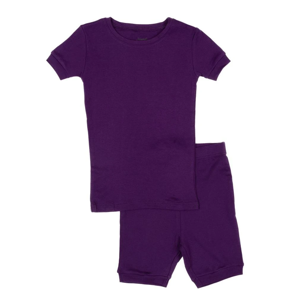 Kids Two Piece Cotton Short Pajamas Boho Solid Color – On Sale Now
