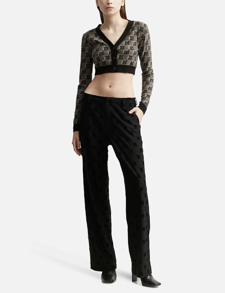 Misbhv Silk Wool Knitted Monogram Cropped Cardigan 4