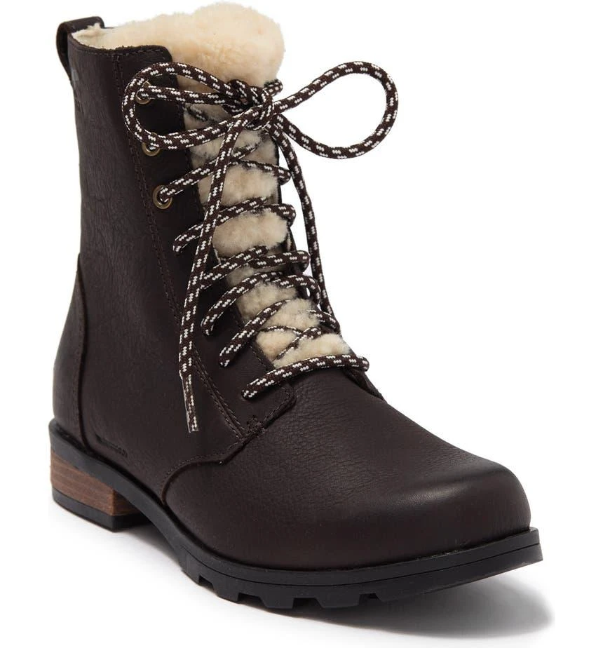 SOREL Emelie Genuine Shearling Short Lace-Up Boot 1