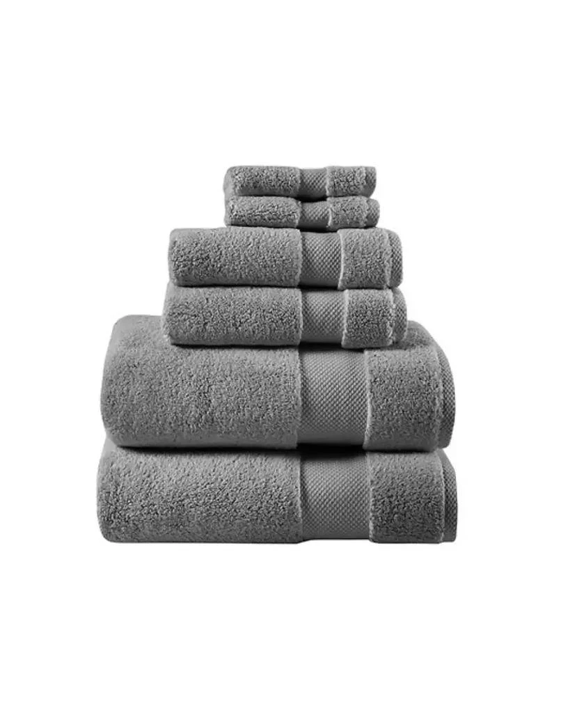Home Outfitters 100% Cotton 6 Piece Bath Towel Set , Absorbent, Bathroom Spa Towel, Glam/Luxury