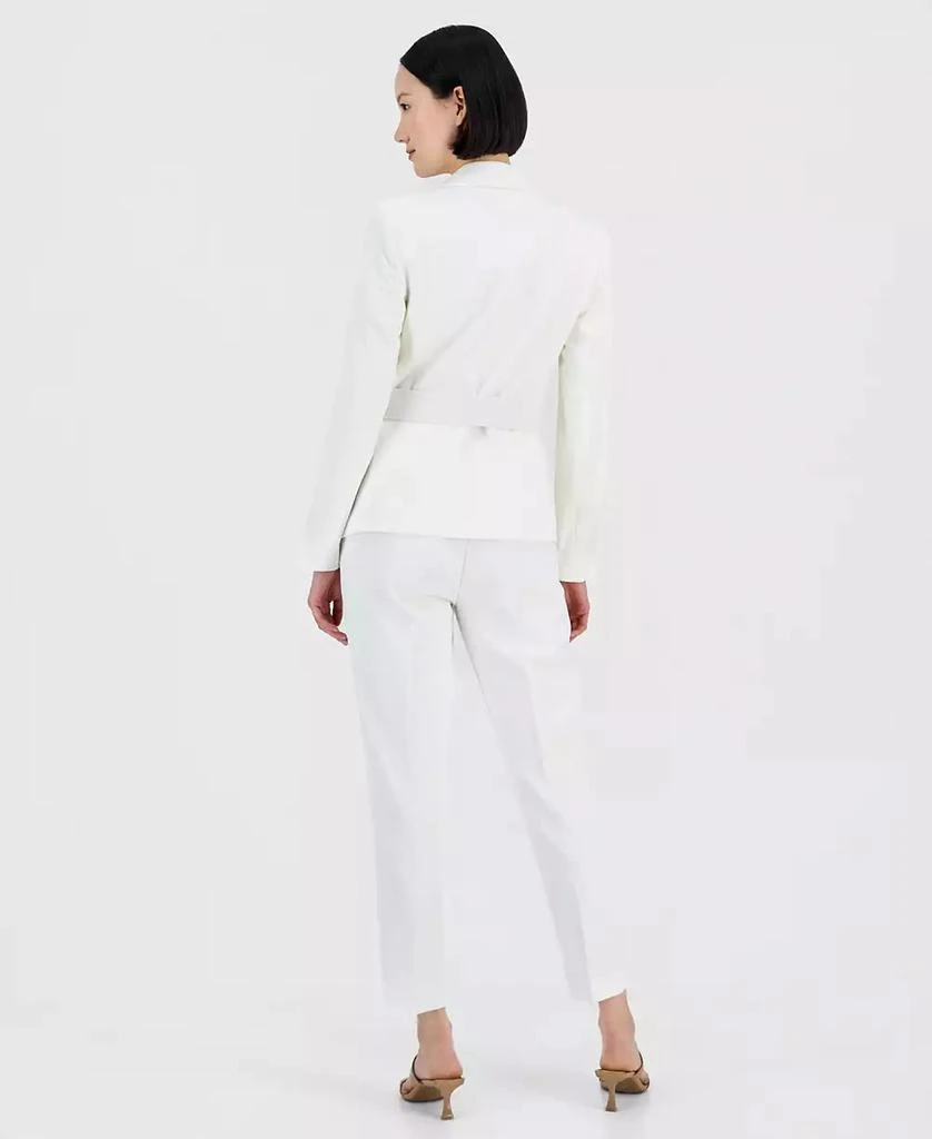 Tahari Women
s Belted Asymmetrical Jacket 
Slim-Fit Pantsuit Set 3