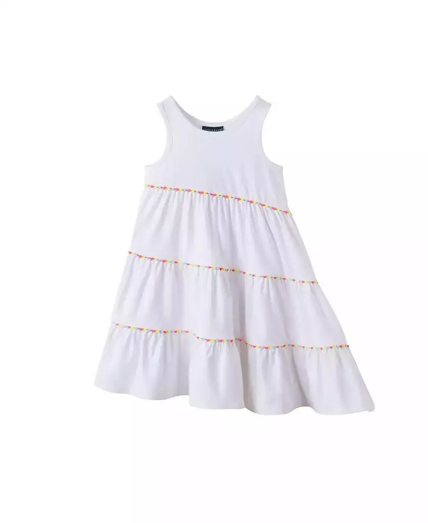 Andy & Evan Little Girls Andy and Evan Pom Pom Jersey Dress