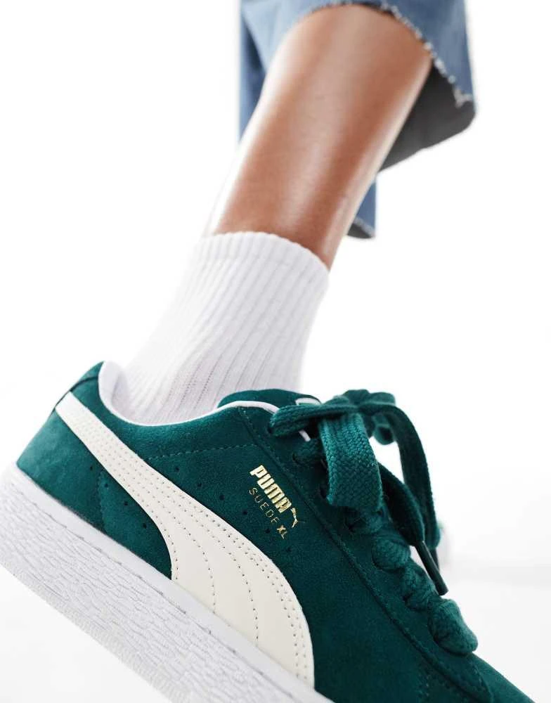 Puma Puma Suede XL trainers in green 2