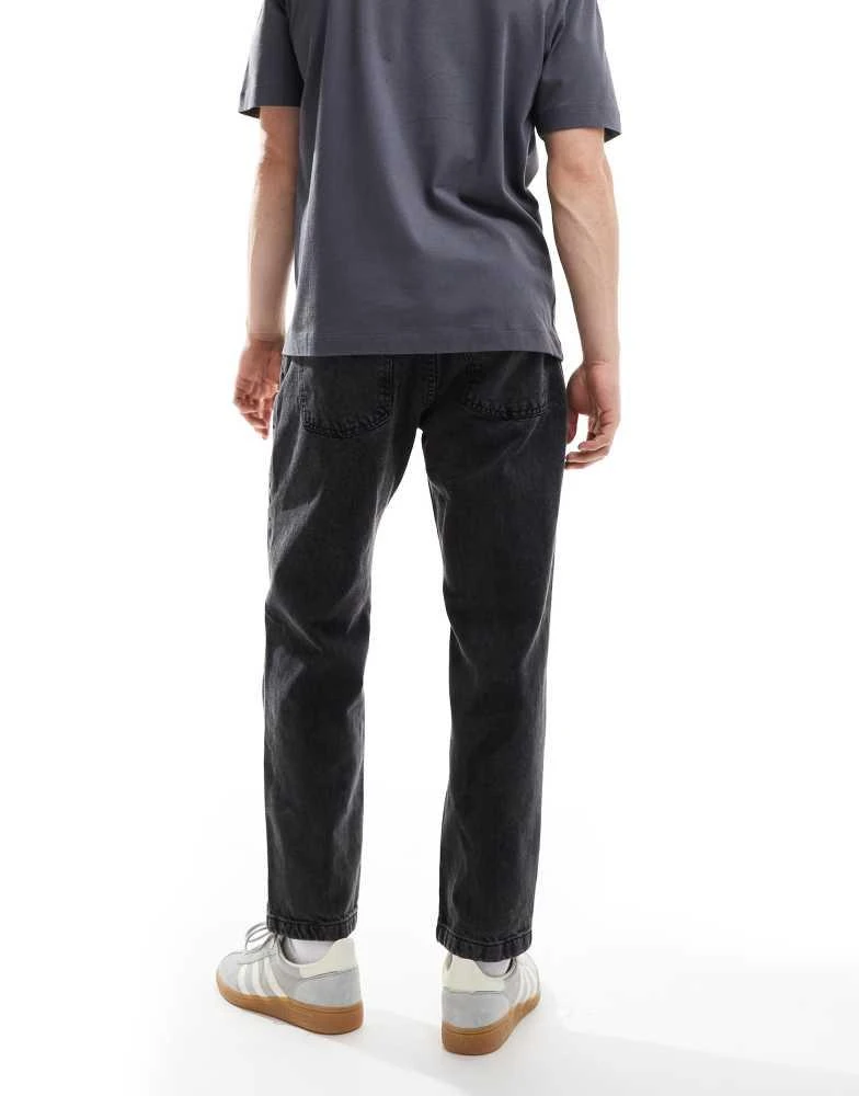 Brave Soul Brave Soul loose fit jeans in washed black with seam detail 2