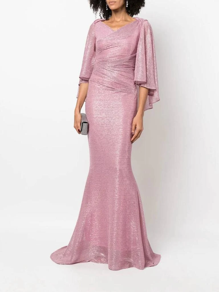 Talbot Runhof Talbot Runhof - Doris Metallic Voile Evening Gown 2