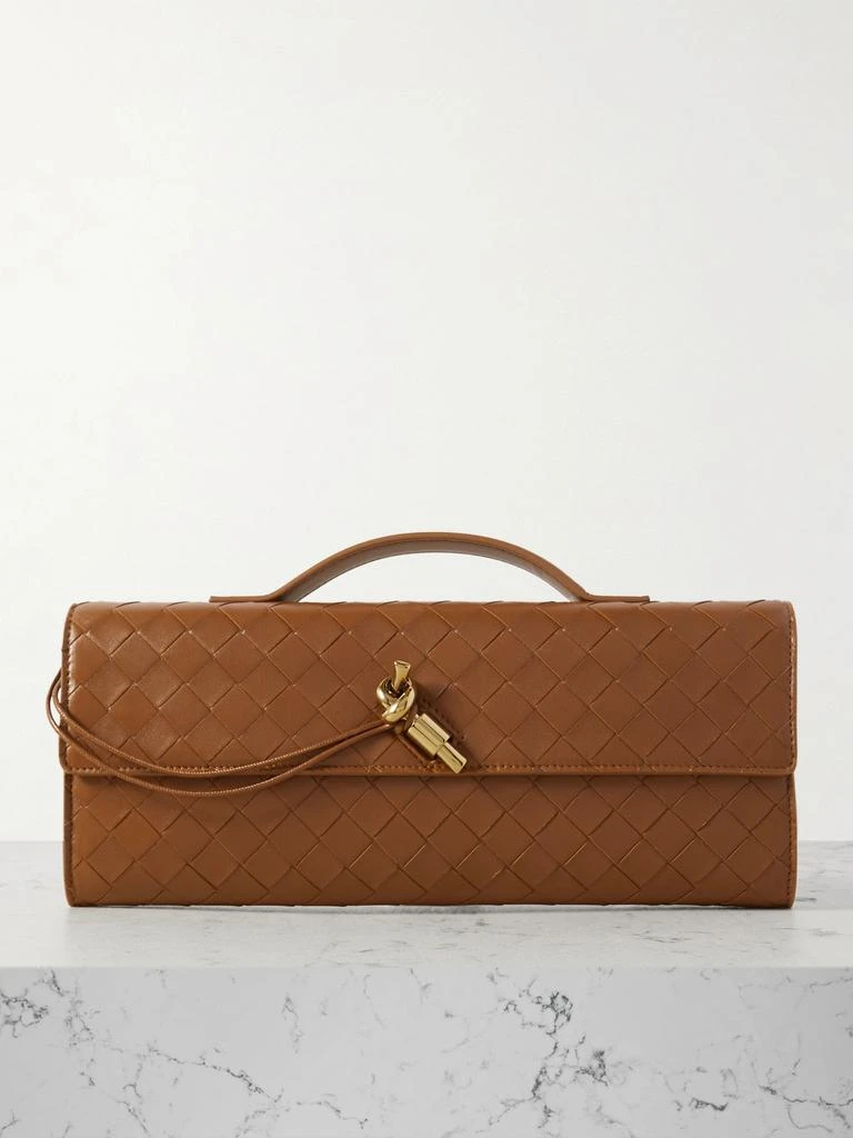 Bottega Veneta Long Andiamo Intrecciato Leather Clutch