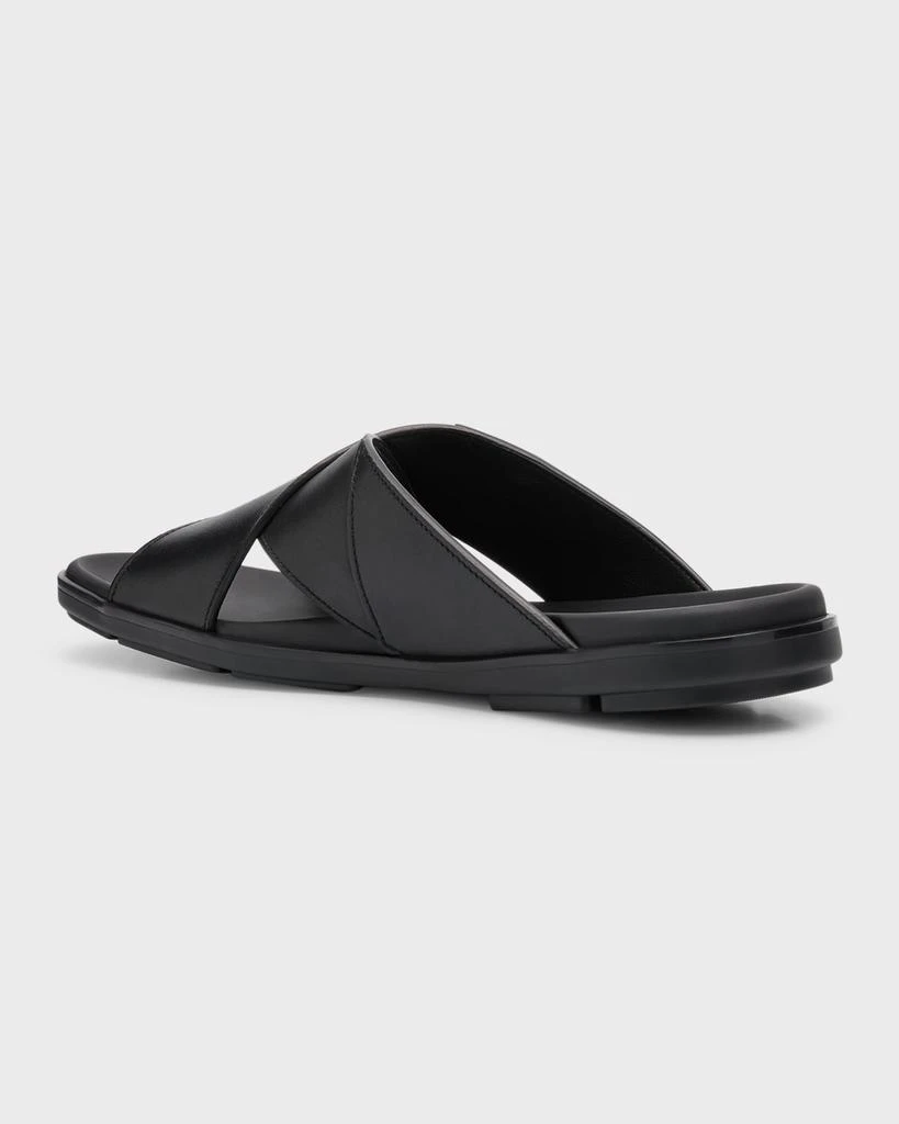 Prada Men's Leather Crisscross Slide Sandals 4
