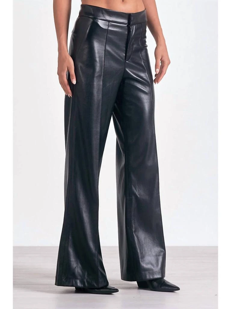 Elan High Waist Flair Leg Pants In Black 2