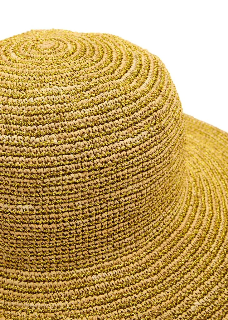 Sensi Studio Metallic mouldable straw hat 5