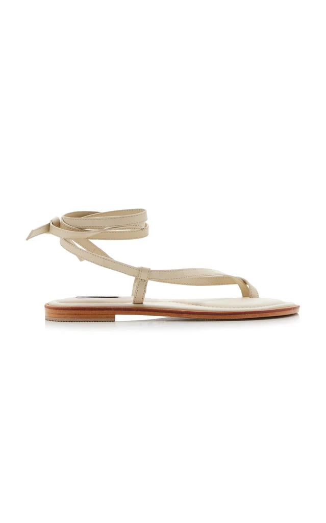 A.Emery A.Emery - Elliot Leather Wrap Sandals - White - IT 40 - Moda Operandi 1
