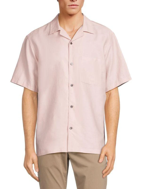 Theory Noll Linen Blend Camp Shirt 1