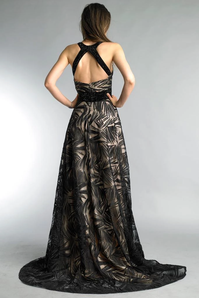 Basix Black Label V Neck Evening Gown 2