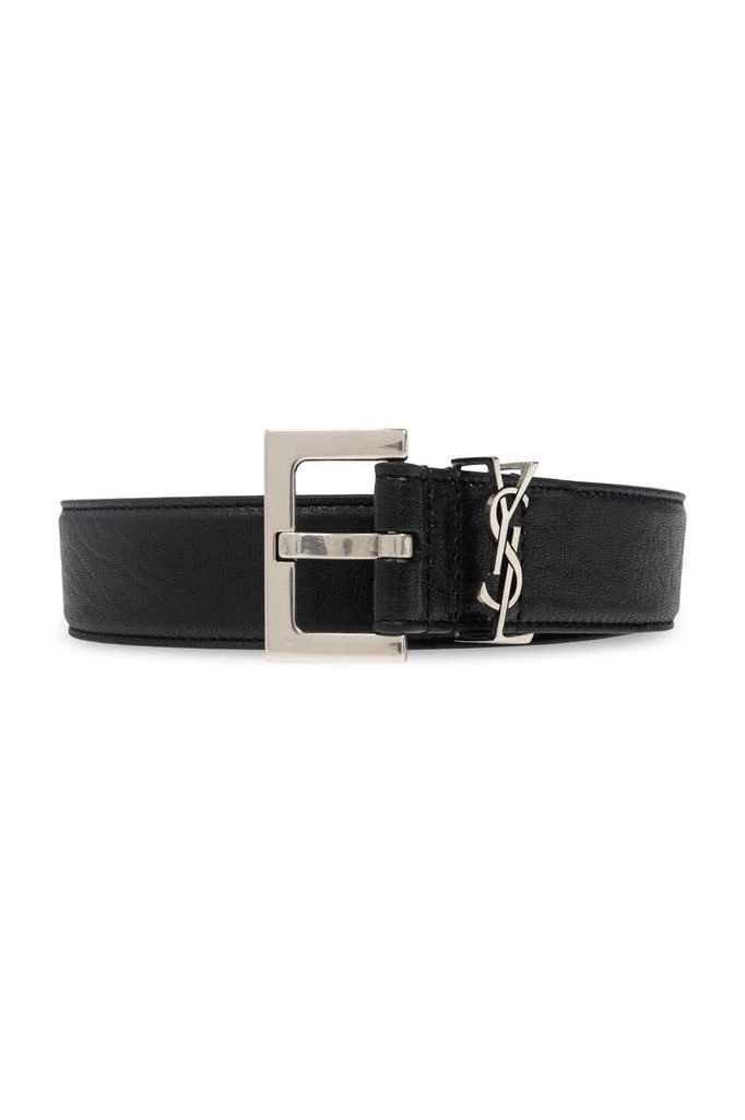 Yves Saint Laurent Saint Laurent Cassandre Logo Plaque Belt 1