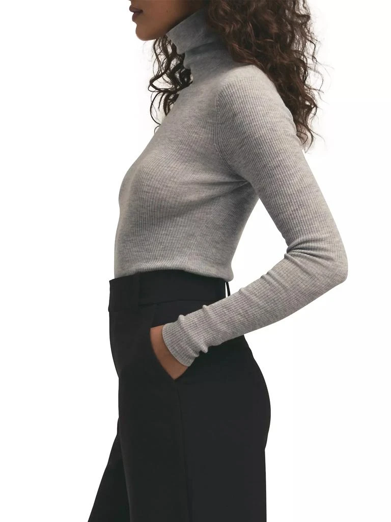 Favorite Daughter Amelia Wool Rib-Knit Turtleneck Top 5