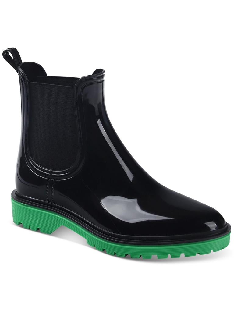 INC International Rylien Womens Patent Pull On Rain Boots