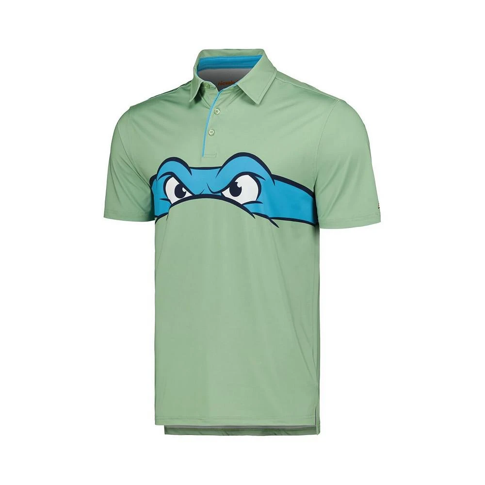 RSVLTS Men's Leonardo Green Teenage Mutant Ninja Turtles Fearsome Foursome KUNUFLEX Polo Shirt 3
