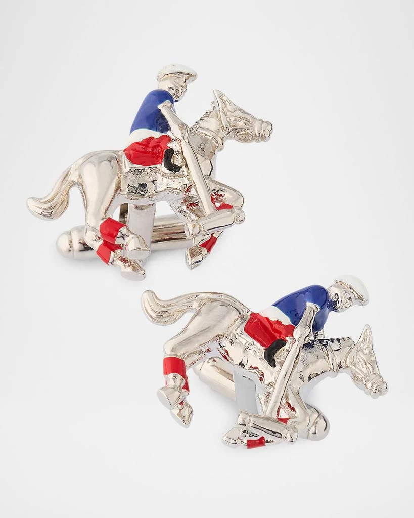 LINK UP Men's Jockey Enamel Cufflinks 3