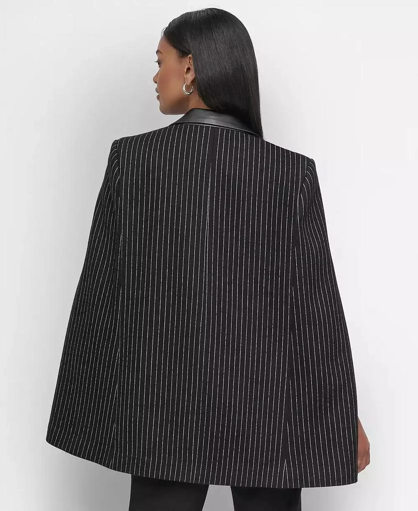 DKNY Women's Pinstriped Cape Jacket 3