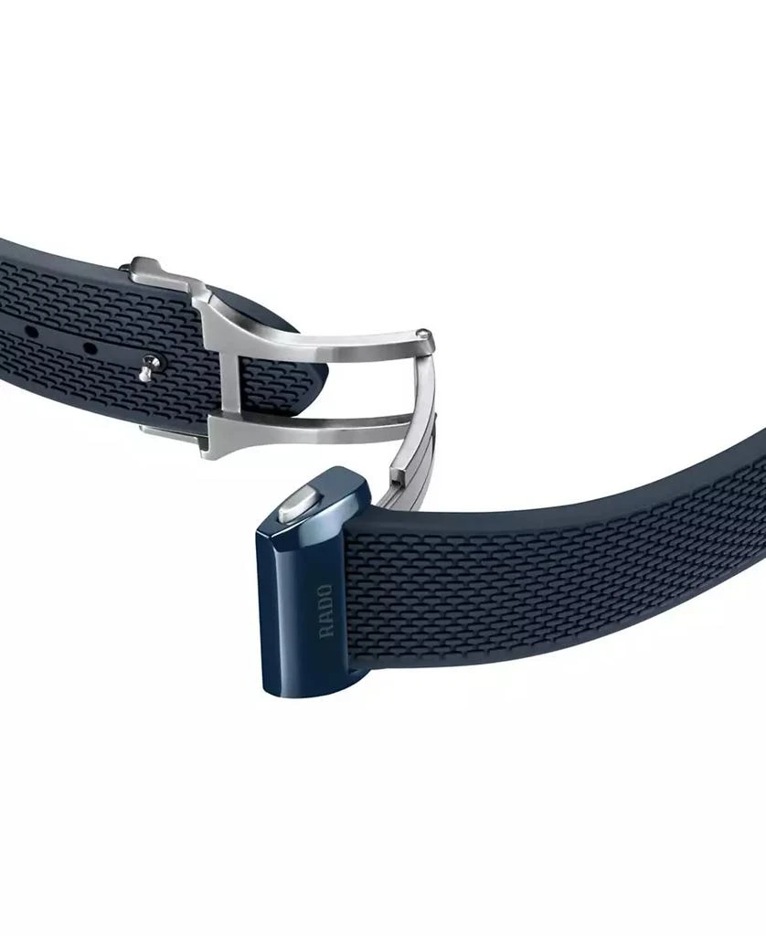 Rado Men's Swiss Automatic Captain Cook Navy Blue Rubber Strap Watch 43mm 5