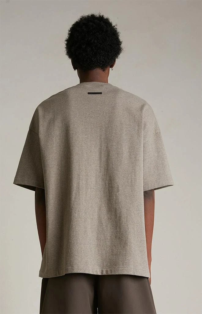 Essentials Heather Grey Heavy Crew Neck T-Shirt 4