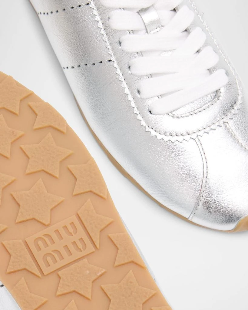 Miu Miu Metallic Leather Retro Runner Sneakers 7