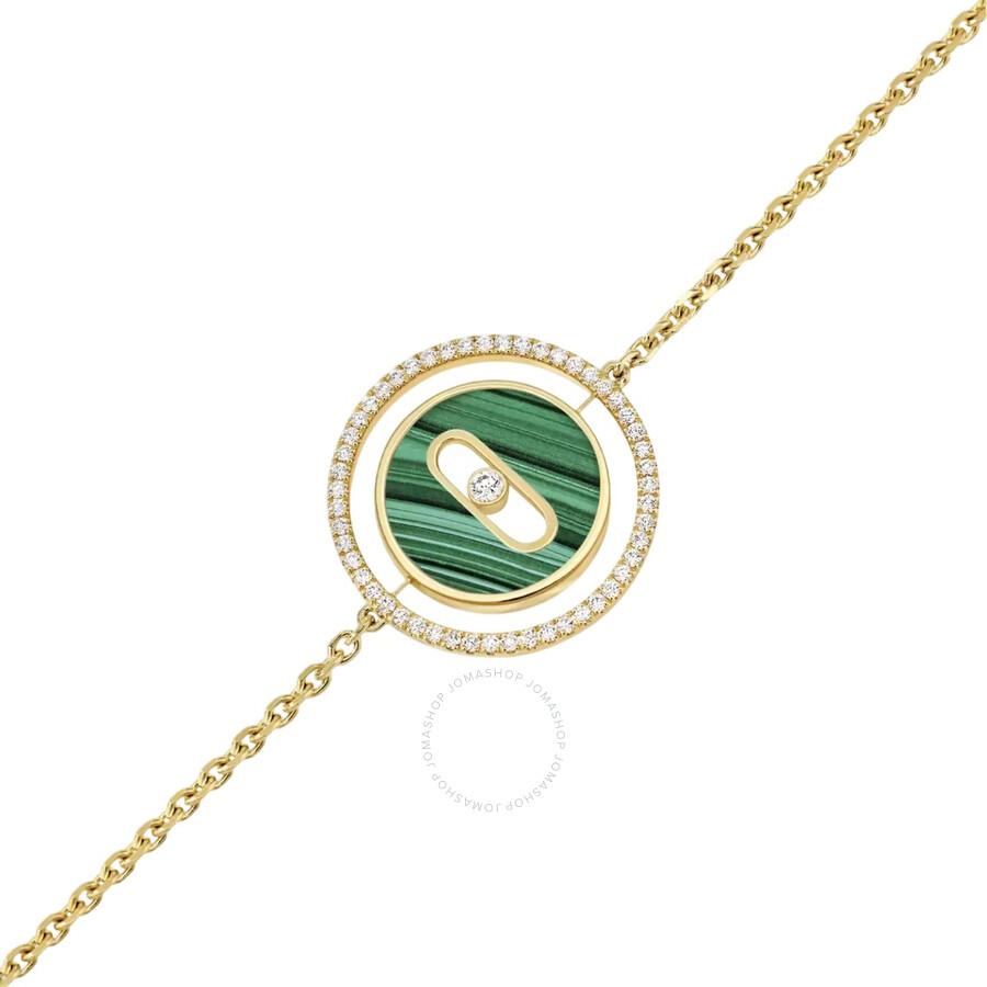 Messika Lucky Move 18k Yellow Gold Malachite Diamond Bracelet