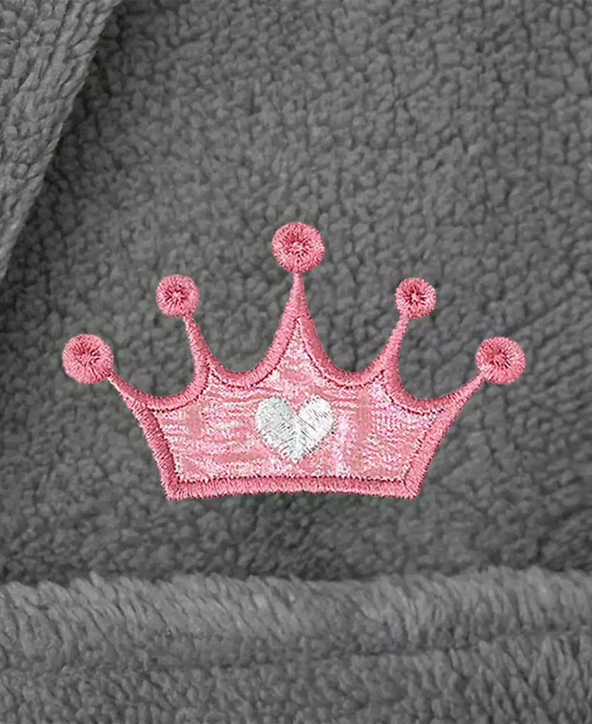 Linum Home Textiles Kids Crown Super Plush Double Brushed Hooded Bathrobe 2