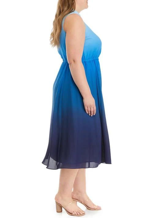 Anne Klein Plus Size Jenna Drawstring Midi Dress 3