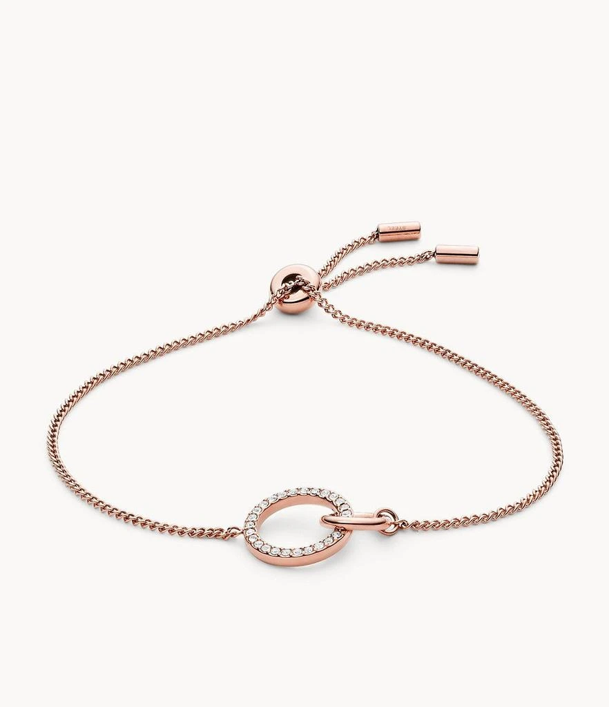Fossil Women's Rose Gold Stainless Steel Chain Bracelet 1