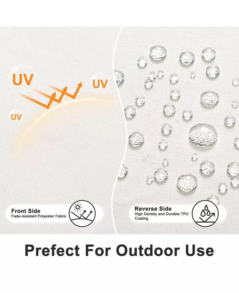 Aoodor Outdoor Dining Chair Cushions Set of 4, Waterproof Patio Furniture Seat Cushions, Outdoor Chair Pads with Ties, 18 x 19 inch 7