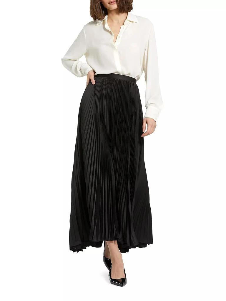 Mac Duggal Pleated Satin Maxi Skirt 2