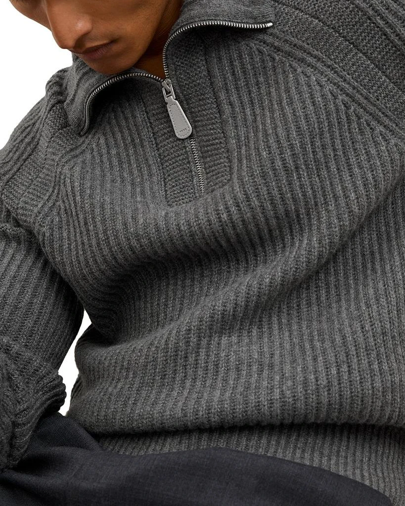 REISS Half Zip Cashmere Funnel Sweater 5