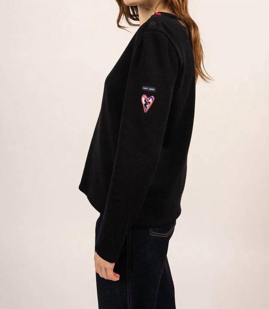 Saint James Donville Top In Navy With Buttons