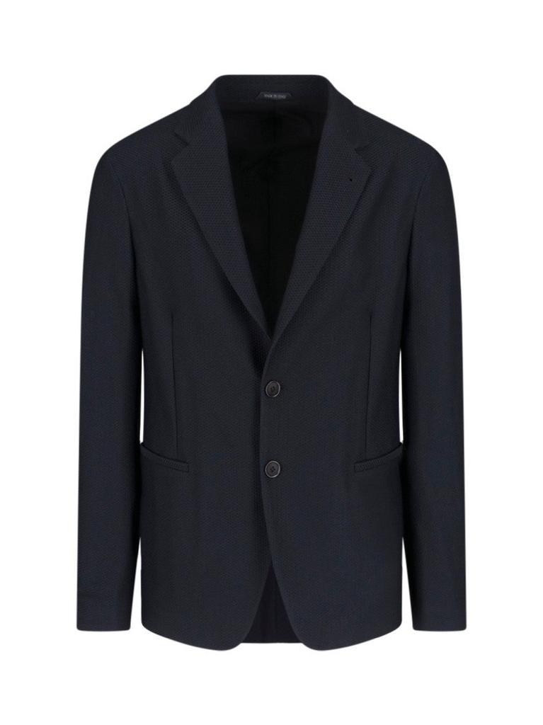 Giorgio Armani Structured Blue Jacket With Clean Lines And Refined Finish