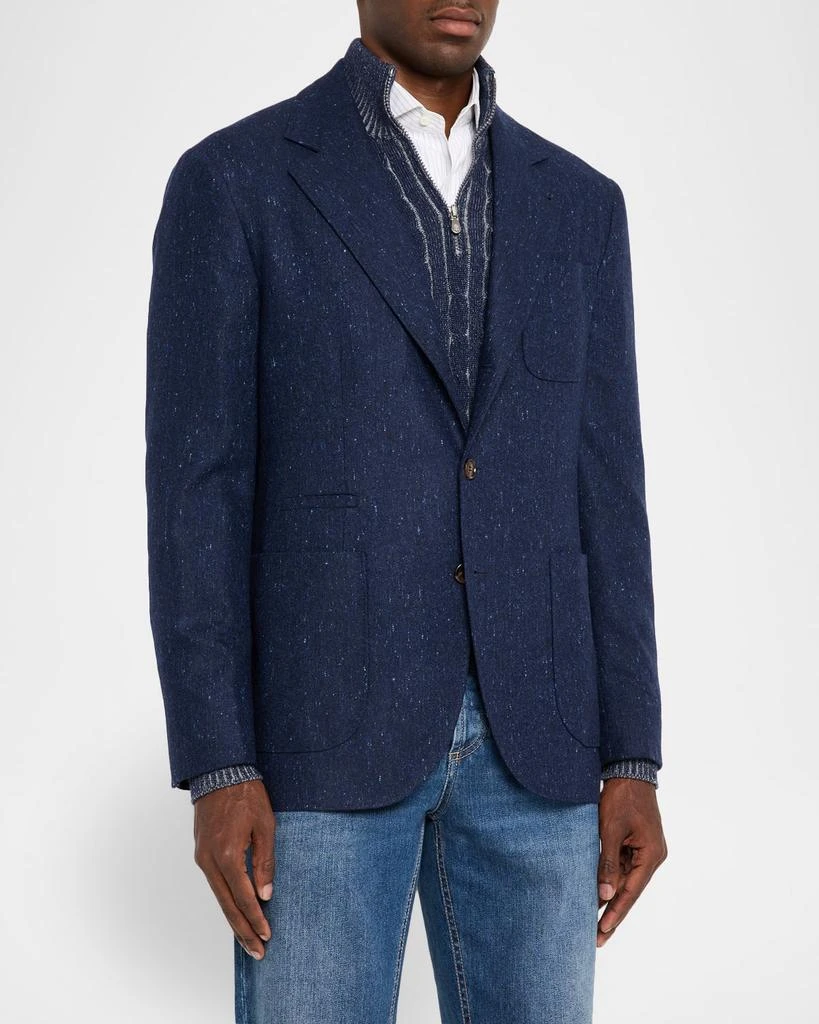Brunello Cucinelli Men
s Flecked Donegal Sport Coat 4