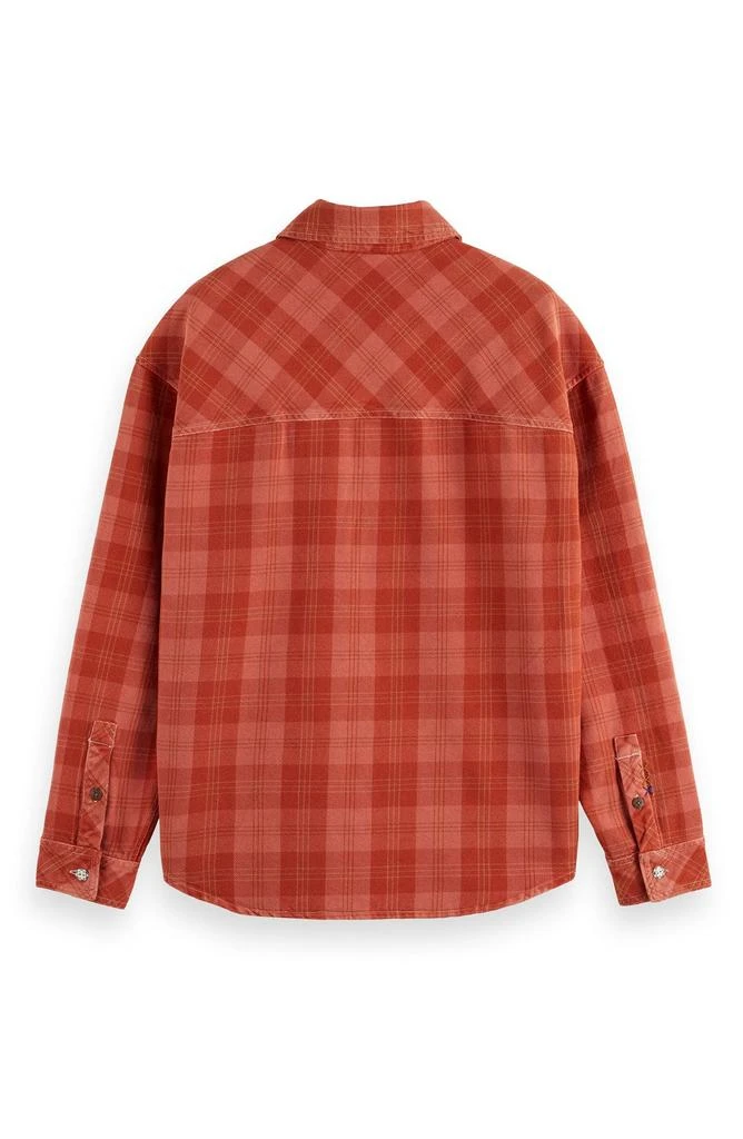 Scotch 
Soda Check Washed Denim Overshirt 5