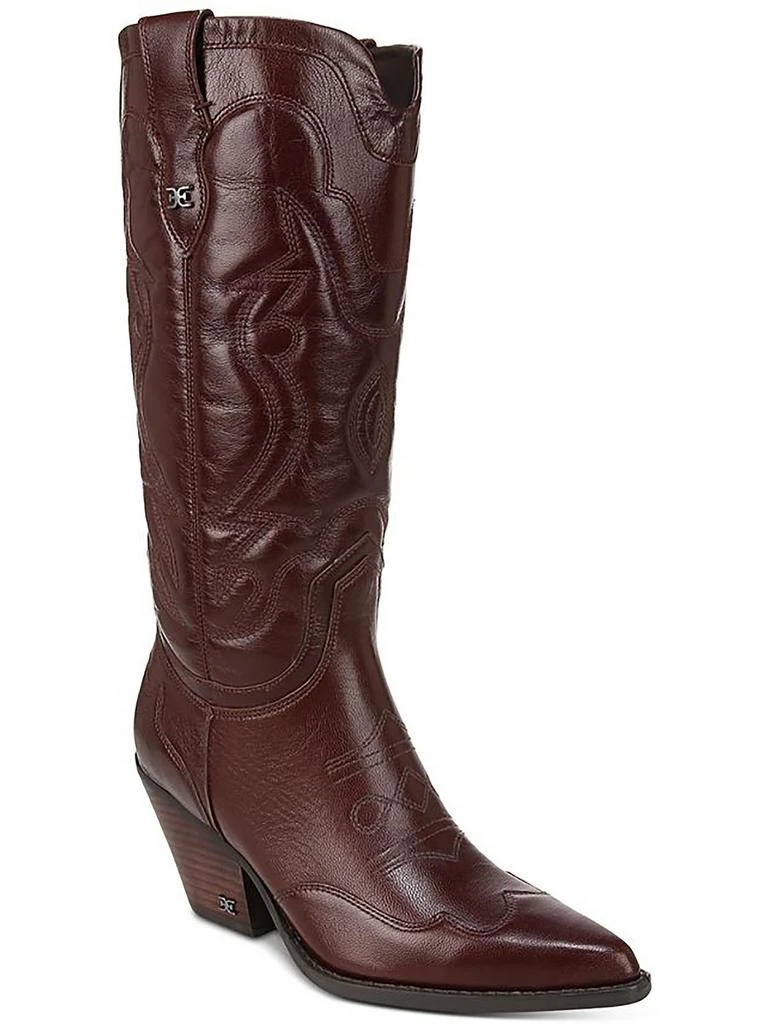 Sam Edelman James Womens Leather Pointed Toe Cowboy, Western Boots 1