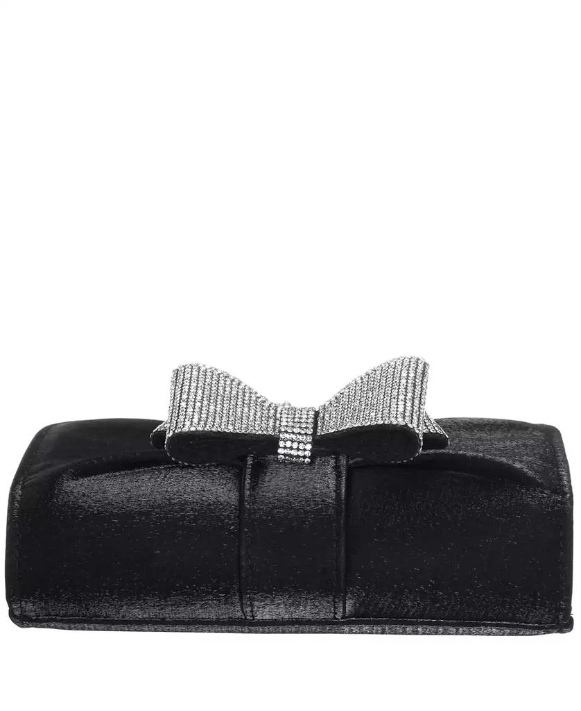 Nina Tiered Crystal Bow Flap Clutch 5