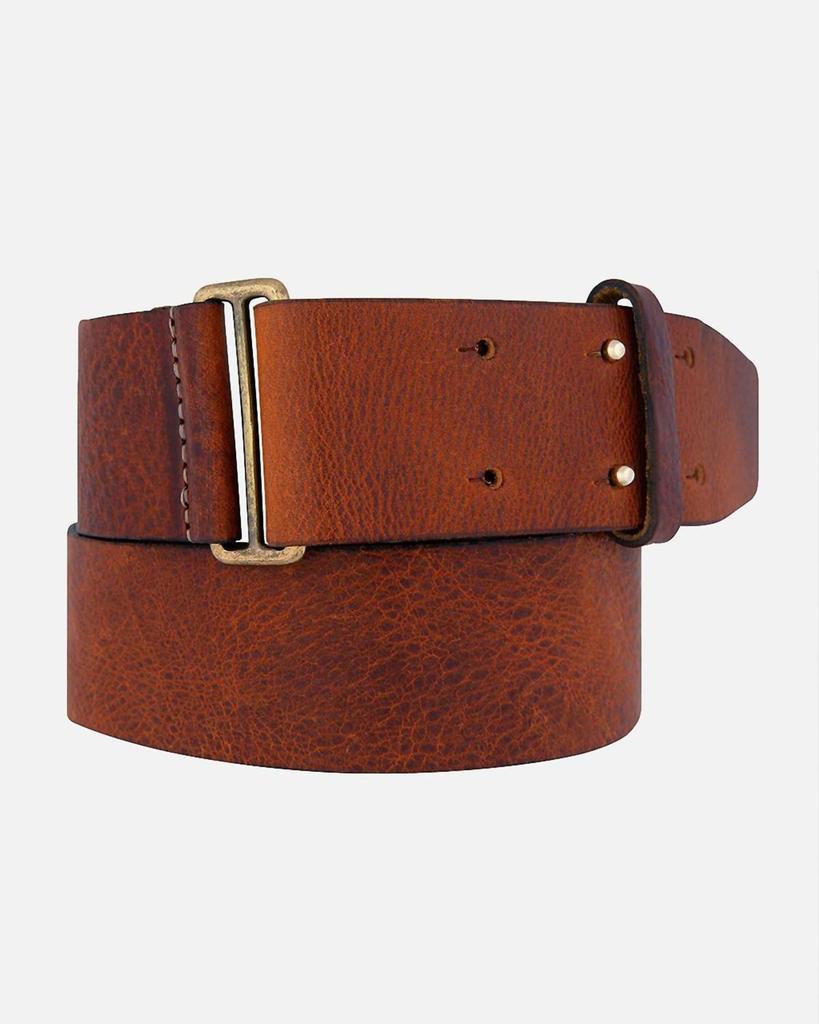 Amsterdam Heritage Amsterdam Heritage - Women's Vera Wide Leather Waist Belt Double Prong Closure